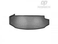 Автомобильный коврик багажника Норпласт для Skoda Kodiaq (2017-) (7 мест) (разложенный 3 ряд), полиуретановый