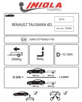 Фаркоп IMIOLA для Renault Talisman I седан (2015-)