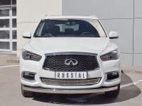 Защита переднего бампера d75х42 дуга INFINITI QX60 2016-