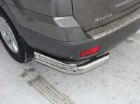 Защита задняя (уголки) 76,1/42,4 мм (без пневмоподвески) для Kia Mohave