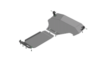 Защита двишателя и КПП, алюминиевая Мотодор Subaru XV 2011-2017 АКПП (Вариатор)