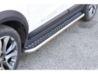 Защита порогов с алюминиевым листом Лада Иксрей Кросс d 51 мм