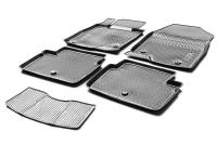 Автомобильные коврики Rival для Mazda 3 седан, хэтчбек 2013-н.в., полиуретан, с крепежом, с перемычкой, 5 шт., 13801001