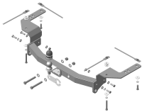 Фаркоп Мотодор с оцинкованным шаром на Toyota Land Cruiser 200 (2007-2015) для комплектаций Excalibur и Executive