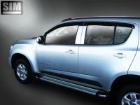 Дефлекторы боковых окон Chevrolet Trail Blazer (2012-) (4шт.) (темн.)