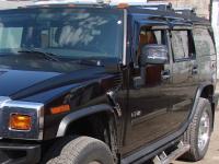 Дефлекторы боковых окон Hummer H2 (2002-2009) (4 части) (темн.)