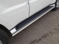 Защита порогов 42,4 мм для Mitsubishi Pajero IV 2014-