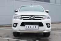 Защита переднего бампера d76 (секции) d63 (дуга) TOYOTA Hilux 2015-