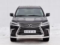 Защита переднего бампера d63 секция-d42 дуга LEXUS LX450d-LX570 2015 (кроме F-Sport)