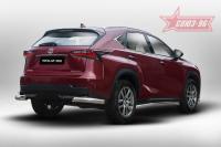 Защита задняя уголки d60,Lexus NX 2014- ( одна выхлопная труба )