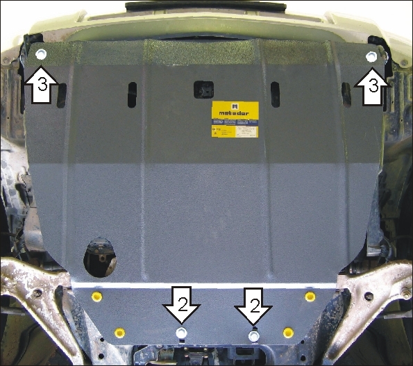 Фото Защита Motodor для картера и кпп Nissan X-TRAIL (2001-2007)