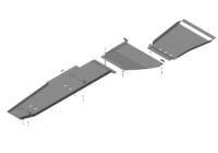 Защита алюминиевая Мотодор Ford F-150 Raptor SuperCrew 2010-2017 (картера, переднего дифференциала, КПП, радиатора, разд. коробки)