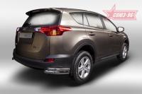 Защита задняя уголки d60/42 двойные Toyota RAV-4 (2013-)