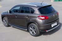 Пороги труба d63 (вариант 1) PEUGEOT 4008 2012-2017