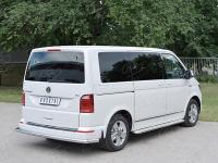 Защита заднего бампера d63 секция VOLKSWAGEN Multivan Caravella Transporter Т6 2016 (короткая база)