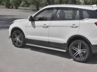 Пороги труба 120х60 овал с проступью LIFAN X70 2018-