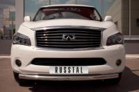 Защита переднего бампера d76 INFINITI QX 56 2010-2014