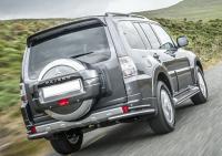 Защита заднего бампера d76+d42 уголки Mitsubishi Pajero IV 2011-2014-