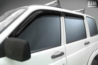 Дефлекторы боковых окон УАЗ Patriot (2005-)(4ч)(темный)