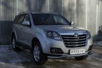 Пороги труба d76 с накладкой (вариант 2) GREAT WALL Hover H3 2014-