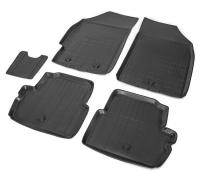 Автомобильные коврики Rival для Chevrolet Spark III хэтчбек 5-дв. 2009-2016/Ravon R2 хэтчбек 5-дв. 2016-н.в., полиуретан, с крепежом, с перемычкой, 5 шт., 11006001