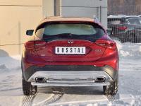 Защита заднего бампера d63 дуга-d42 дуга INFINITI QX30 2016