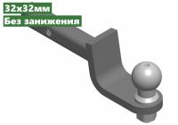 Вставка (квадрат 32х32мм, без занижения), под американский фаркоп 