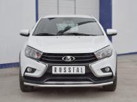 Защита переднего бампера d42 секции LADA VESTA SW CROSS 2017-