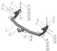 Фаркоп AvtoS для GREATWALL Hover (2005-2010)