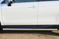 Пороги труба d63 (вариант 1) (без брызговиков) SUBARU Forester 2013-