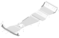 Защита алюминиевая Мотодор Mitsubishi L 200 2015- Только МКПП (двигателя, КПП, радиатора, переднего диф., разд. коробки)