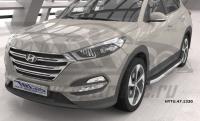 Пороги алюминиевые (Alyans) Hyundai Tucson (2015-) / Kia Sportage (2016-)
