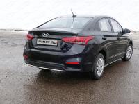 Защита задняя 25 мм для Hyundai Solaris 2 (седан) 2017-