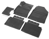 Автомобильные коврики Rival для Hyundai Elantra седан 2016-н.в., полиуретан, с крепежом, с перемычкой, 5 шт., 12301001