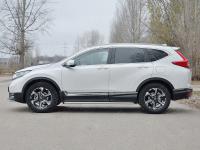 Пороги труба d42 с листом (лист нерж, проф. нерж) (вариант 3) HONDA CR-V 2017-