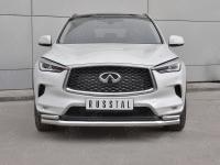 Защита переднего бампера d63 секции-d42х2 дуга INFINITI QX50 2018-