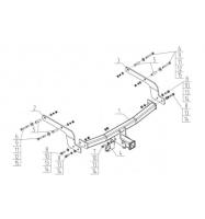 Фаркоп AvtoS для RENAULT Arkana с 2019- "под квадрат"