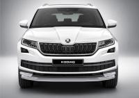 Защита переднего бампера d57+d42 Skoda Kodiaq 2017-