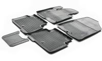 Автомобильные коврики Rival для Hyundai Santa Fe 5-дв. 2012-2018, полиуретан, с крепежом, с перемычкой, 5 шт., 12306002