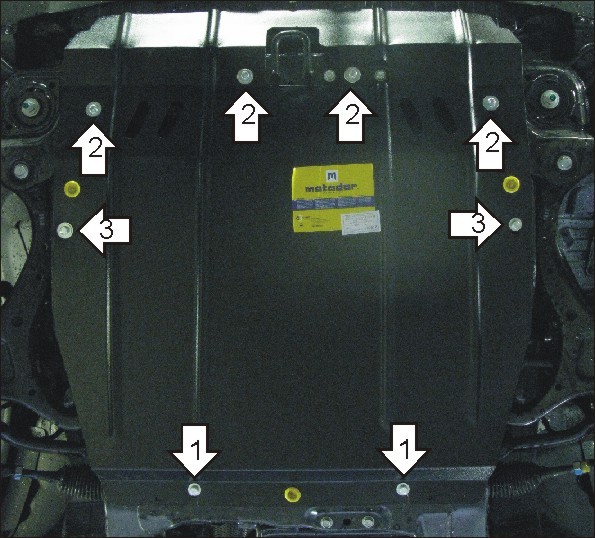 Фото Защита Motodor для картера и КПП Hyundai Santa Fe (КОРЕЯ/США) (2006-2012)