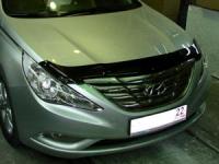 Дефлектор капота Hyundai Sonata (Хёндай Соната) (2010-) (темный)