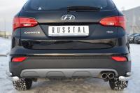 Защита заднего бампера уголки d63/42 HYUNDAI Santa Fe 2012-2015