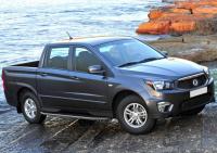 Пороги алюминиевые Rival "Premium" для Ssang Yong Actyon Sport 2012-