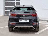 Защита заднего бампера d63 волна под машину (кроме GT-Line) KIA SPORTAGE 2016-2018
