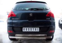 Защита заднего бампера d63 (дуга) PEUGEOT 3008 2009-2013
