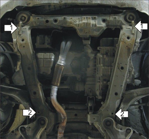 Фото Защита Motodor для картера и кпп Mitsubishi Space Wagon (1998-2004)