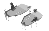 Защита топливного бака, алюминиевая Мотодор Land Rover Discovery Sport 2015-2019