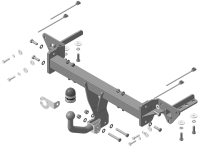 Фаркоп Мотодор с оцинкованным шаром на Subaru Forester 2019-