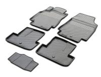 Автомобильные коврики Rival для Renault Megane хэтчбек 2010-н.в., полиуретан, с крепежом, с перемычкой, 5 шт., 14705001