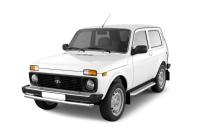Защита переднего бампера одинарная d 63мм Lada 4x4